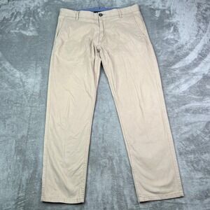 Rodd & Gunn‎ Custom Fit Chinos Mens 32L Beige Solid Italian Cotton Twill Pants